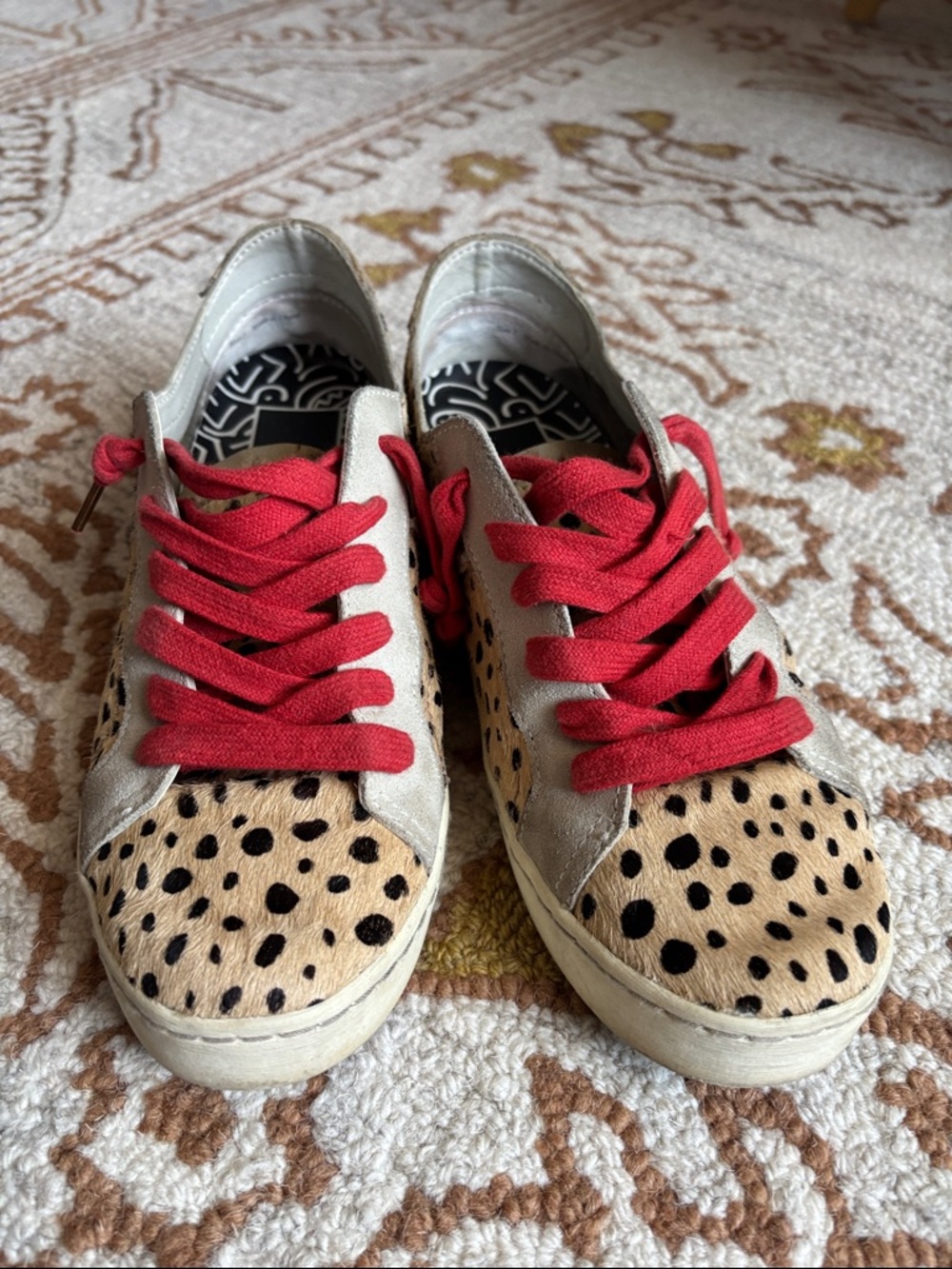🤎 DOLCE VITA Leopard Print Calf Hair Sneakers - Picture 4 of 12